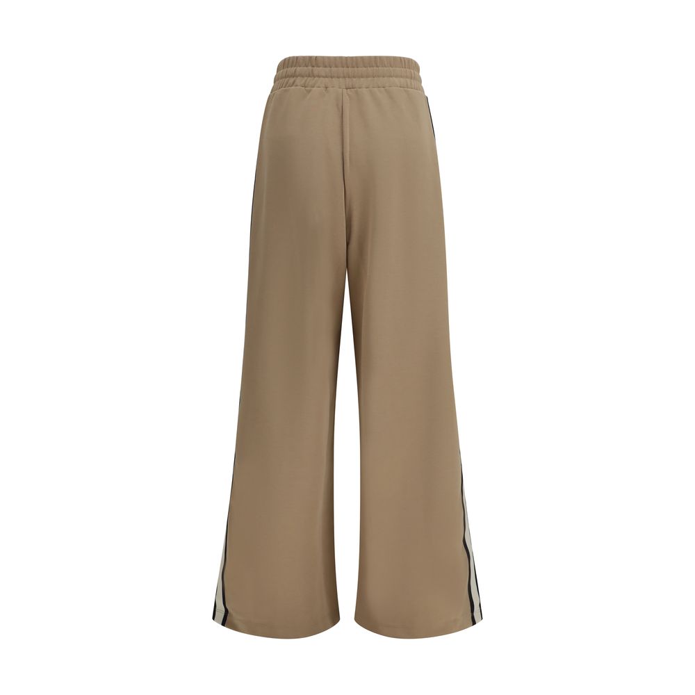 Casual Pants by Max Mara for women in cotton polyester beige, black & ivory features an refined tailoring silhouette, showcasing a premium regular-fit & wide with a mid rise and long cut for a refined tailoring look.