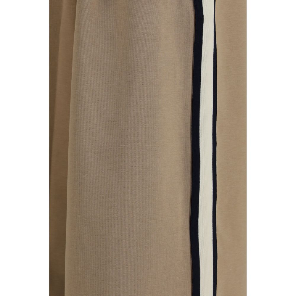 Casual Pants by Max Mara for women in cotton polyester beige, black & ivory features an refined tailoring silhouette, showcasing a premium regular-fit & wide with a mid rise and long cut for a refined tailoring look.