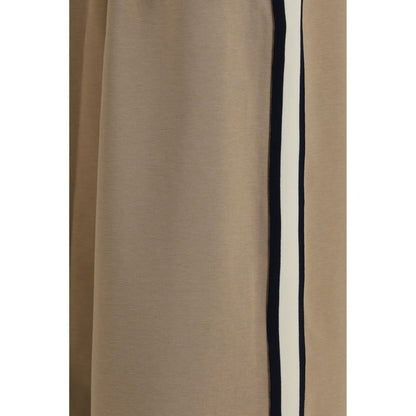 Casual Pants by Max Mara for women in cotton polyester beige, black & ivory features an refined tailoring silhouette, showcasing a premium regular-fit & wide with a mid rise and long cut for a refined tailoring look.