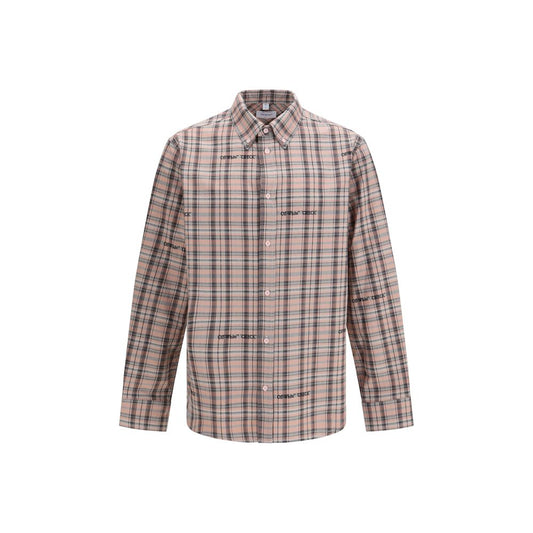 Shirt by Off-White for men in cotton flannel multicolor, white & patterned showcases a sleek silhouette, elegantly detailed with a sleek and long-sleeve for a sleek finish.