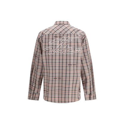 Shirt by Off-White for men in cotton flannel multicolor, white & patterned presents a discerning silhouette, showcasing a sophisticated and for a truly discerning finish.