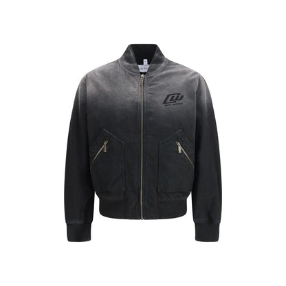 Bomber Jacket by Off-White for men in denim cotton black & white features a city-ready silhouette, detailed with and a city-ready .