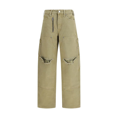 Cargo Pants by Alexander Wang for women in cotton bicolour presents a on trend silhouette, artfully finished with a on trend relaxed-fit & regular-fit, long, and mid rise for a sophisticated look.