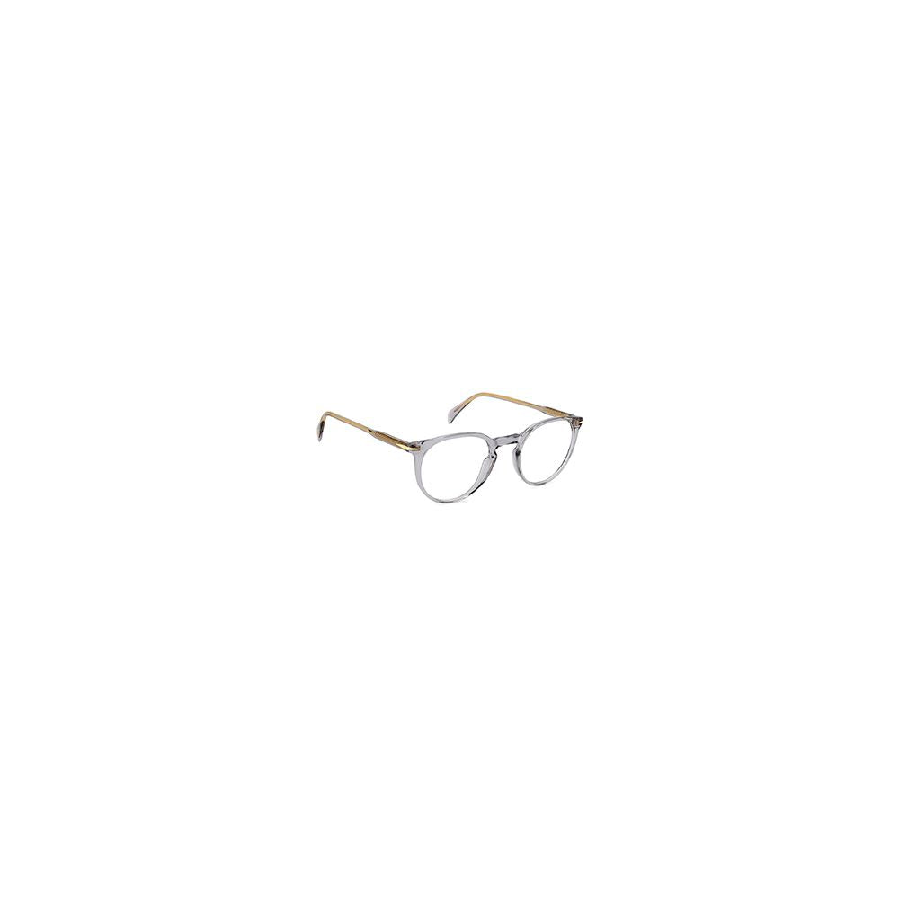 Eyeglasses Frames by David Beckham for men in acetate gray features an refined silhouette, showcasing a sophisticated gray coloured frame and refined full-frame frame design for a refined look.