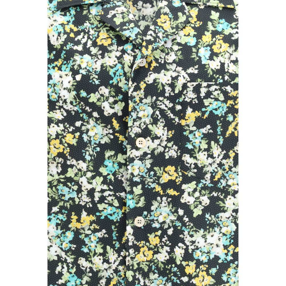 Shirt by Valentino Garavani for men in cotton multicolor, patterned, floral & print showcases a sharp silhouette, elegantly detailed with a sharp and sharp .