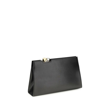 Shoulder Bag by Jacquemus for women in bos taurus calf leather black, gold & silver features a effortless chic silhouette with a secure magnetic, ample , and versatile shoulder-strap & handle for a effortless chic finish.