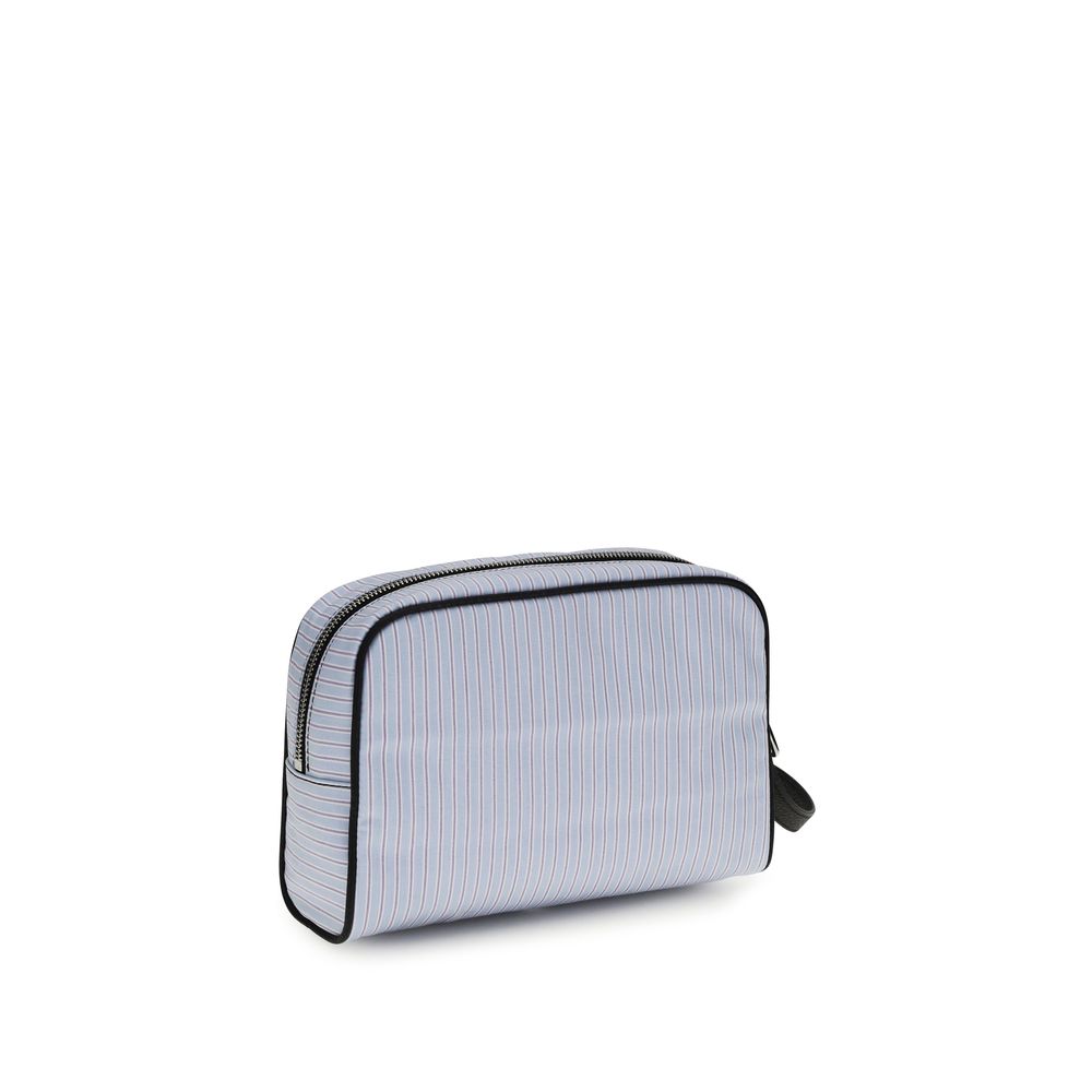 Handbag by Dolce & Gabbana for unisex in polyester polyurethane bos taurus calf leather & cotton blue, palladium, patterned & striped features an refined silhouette, showcasing a secure zipper, ample cardholder, and versatile handle for a sophisticated refined aesthetic.