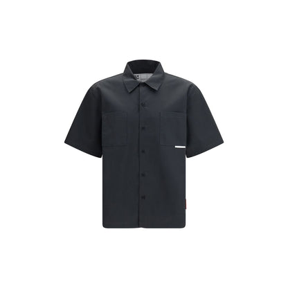 Shirt by GR10K for men in cotton polyester black presents a discerning silhouette, showcasing a sophisticated and short-sleeve for a truly discerning finish.