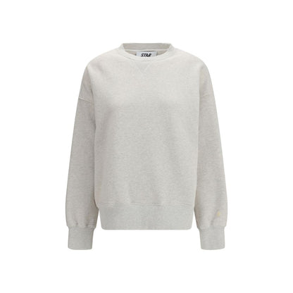 Sweatshirt by Golden Goose for women in cotton gray, gold & signature features an exquisite silhouette, showcasing and crew neckline details for a exquisite look.