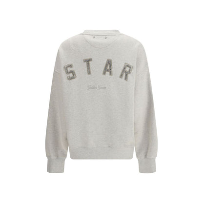 Sweatshirt by Golden Goose for women in cotton gray, gold & signature features an enviable silhouette, showcasing a premium and refined crew neckline for a truly enviable finish.