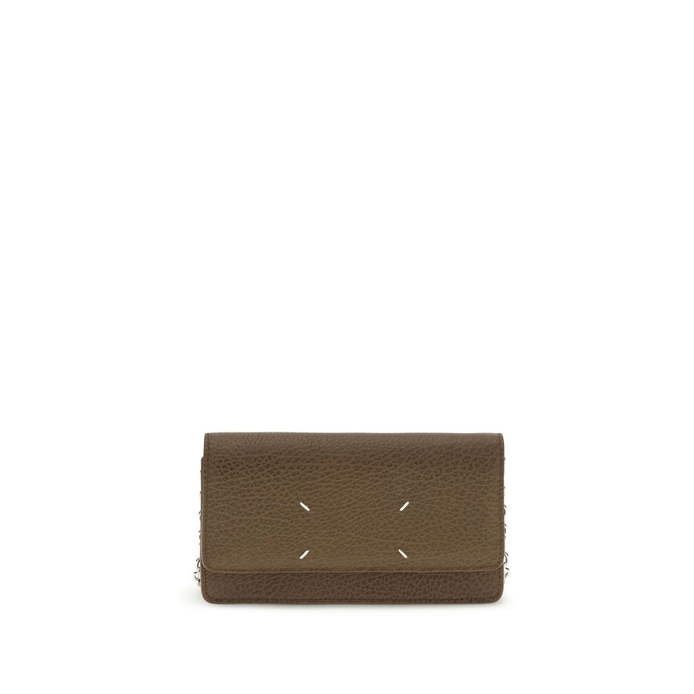 Cardholder Wallet by Maison Margiela for women in bos taurus calf grained leather brown features a sleek silhouette, showcasing the sleek Bos Taurus Calf Grained Leather Cardholder Wallet design with sophisticated card-organization compact-design for a premium look.