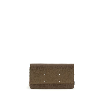 Cardholder Wallet by Maison Margiela for women in bos taurus calf grained leather brown features a sleek silhouette, showcasing the sleek Bos Taurus Calf Grained Leather Cardholder Wallet design with sophisticated card-organization compact-design for a premium look.