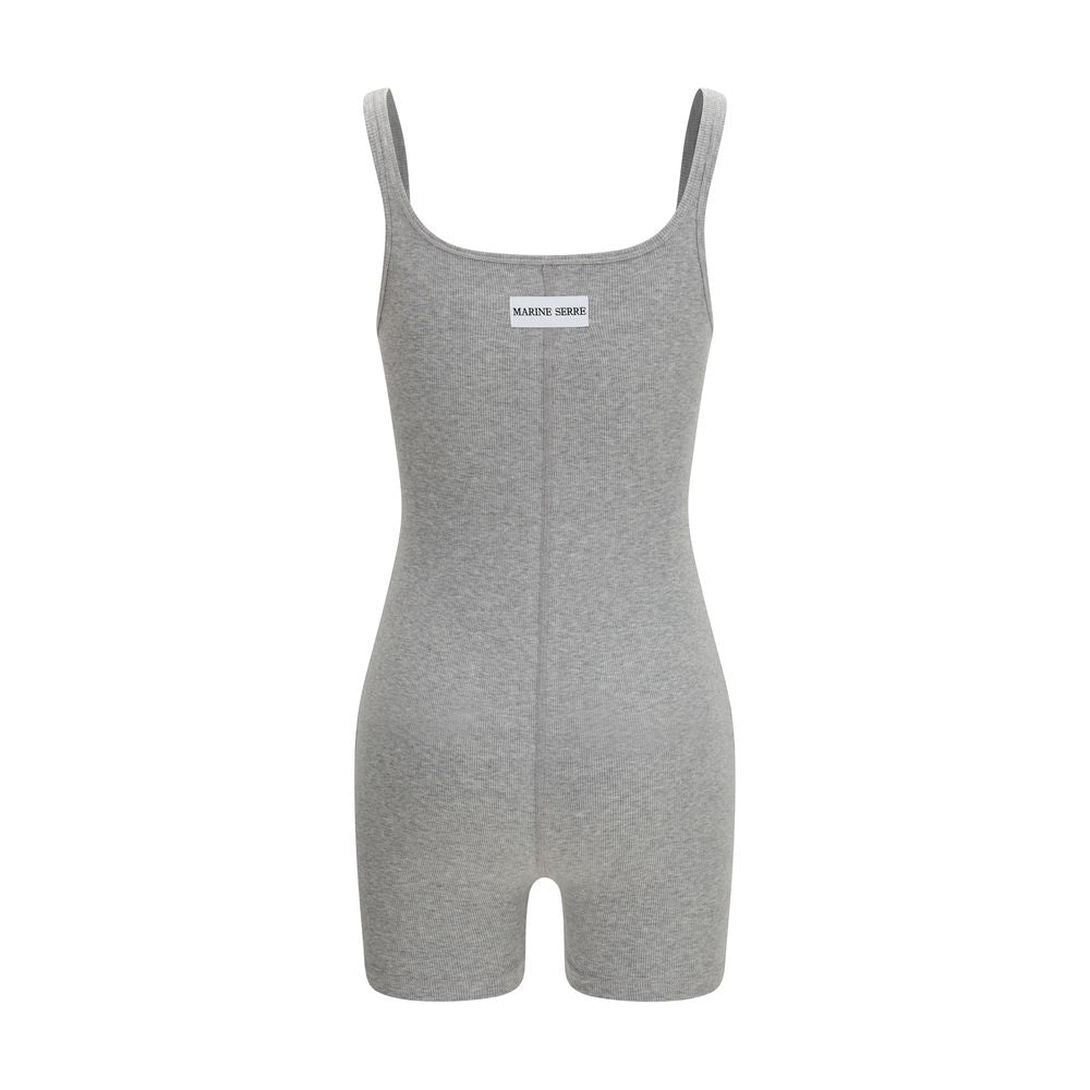 One-Piece by Marine Serre for women in stretch cotton gray & signature showcases an fashionable silhouette, artfully incorporating a and for a truly fashionable and refined finish.