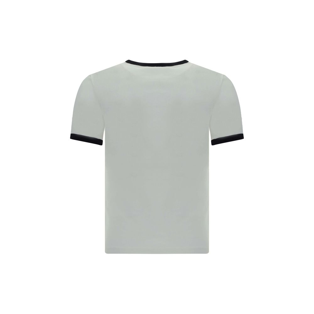 T-Shirt by Courrèges for women in cotton white showcases a unassuming silhouette, artfully detailed with a refined crew neckline and unassuming for a sophisticated, contemporary look.