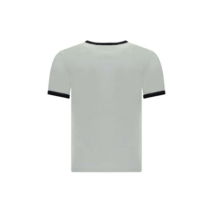 T-Shirt by Courrèges for women in cotton white showcases a unassuming silhouette, artfully detailed with a refined crew neckline and unassuming for a sophisticated, contemporary look.