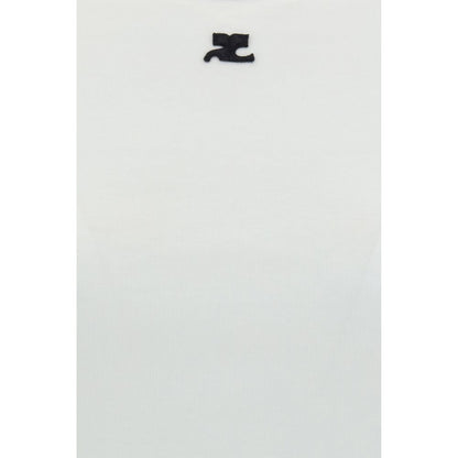 T-Shirt by Courrèges for women in cotton white features an on trend silhouette, perfectly showcasing a on trend and crew neckline for an elevated aesthetic.