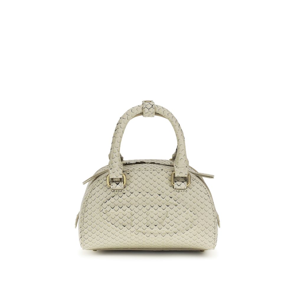 Dome Handbag by Diesel for women in bos taurus calf leather beige features a refined silhouette, showcasing a secure snap & zipper, organized , and versatile shoulder-strap, adjustable-strap & handle for a refined finish.