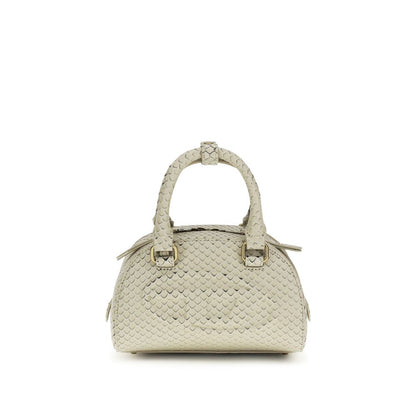 Dome Handbag by Diesel for women in bos taurus calf leather beige features a refined silhouette, showcasing a secure snap & zipper, organized , and versatile shoulder-strap, adjustable-strap & handle for a refined finish.