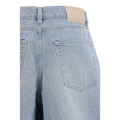 Denim Shorts by Our Legacy for women in cotton denim blue presents a utilitarian silhouette, showcasing a utilitarian regular-fit with a short and .