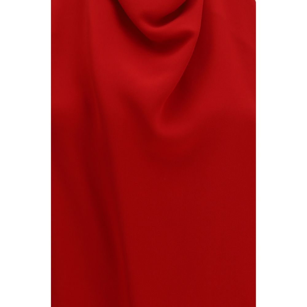 Dress by Valentino Garavani for women in silk multicolor features a dramatic silhouette, showcasing an elegant and that flows into a dramatic short.