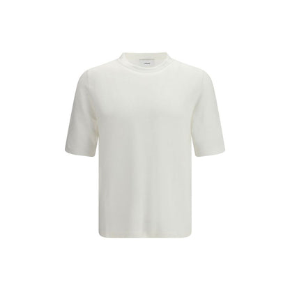 T-Shirt by Lardini for men in linen & cotton white showcases a dramatic silhouette, elegantly detailed with a dramatic and for a truly dramatic finish.