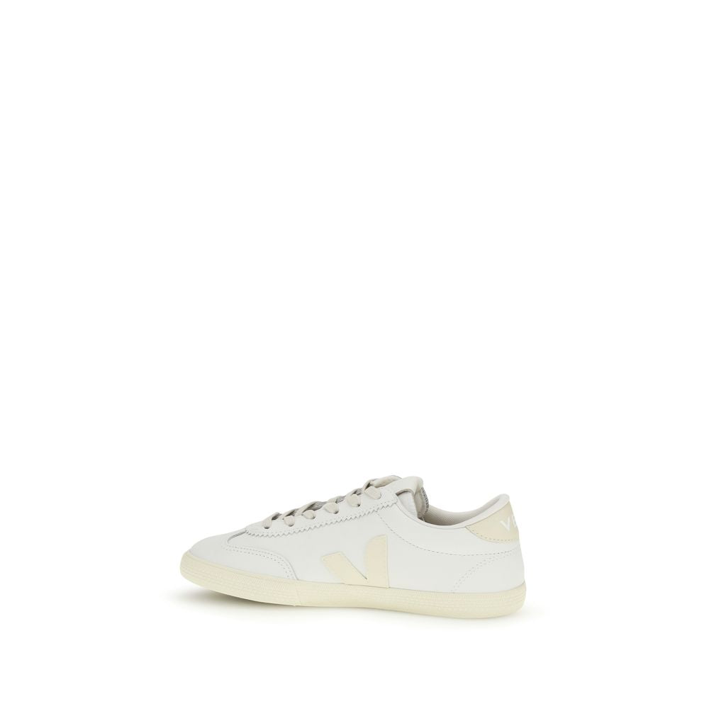 Veja Women's Low Top Bos Taurus Calf Leather Sneakers - Gold White Signature