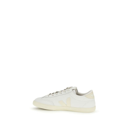 Veja Women's Low Top Bos Taurus Calf Leather Sneakers - Gold White Signature