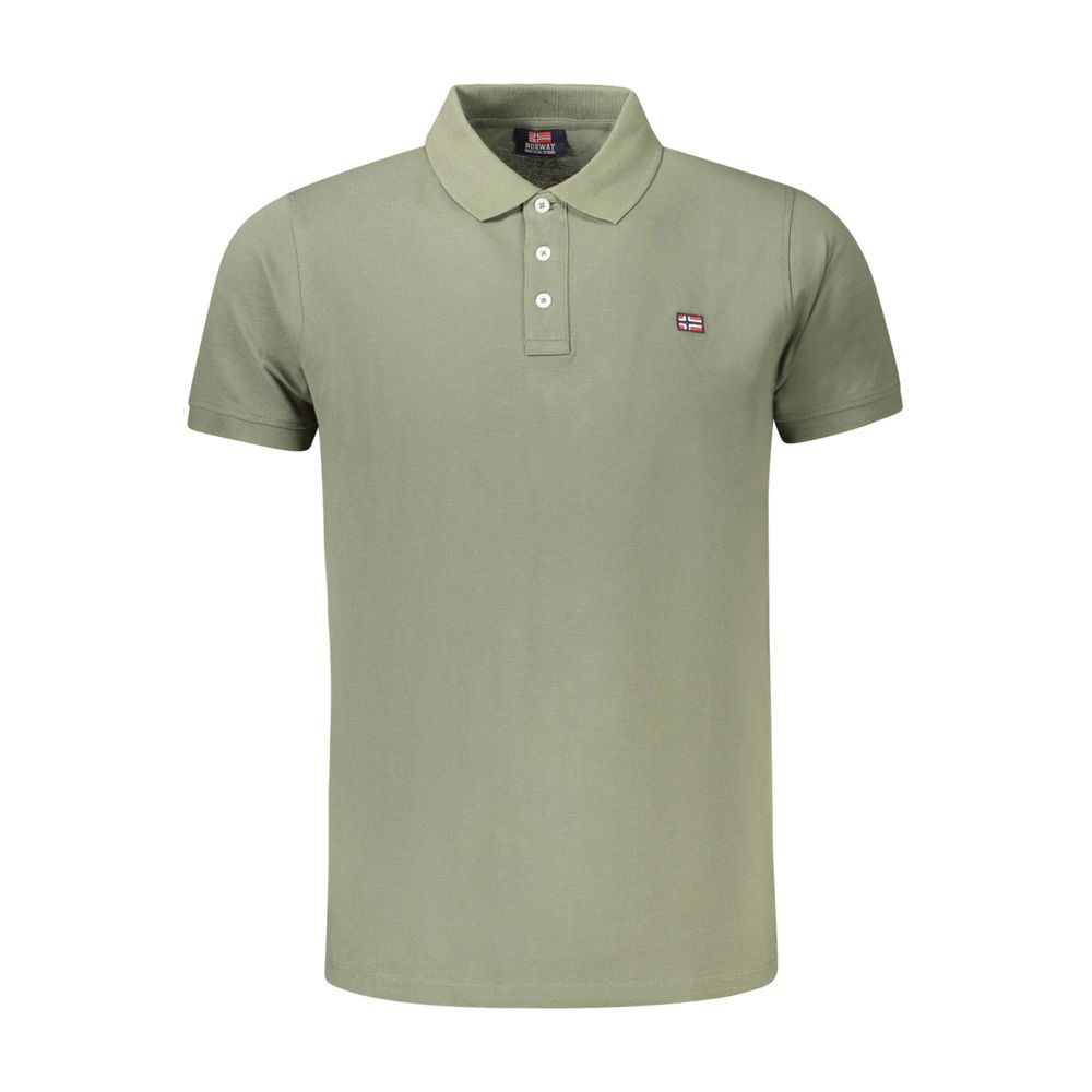 Polo Shirt by Norway 1963 for men in cotton green presents a sleek silhouette, featuring a refined and for a sleek finish.