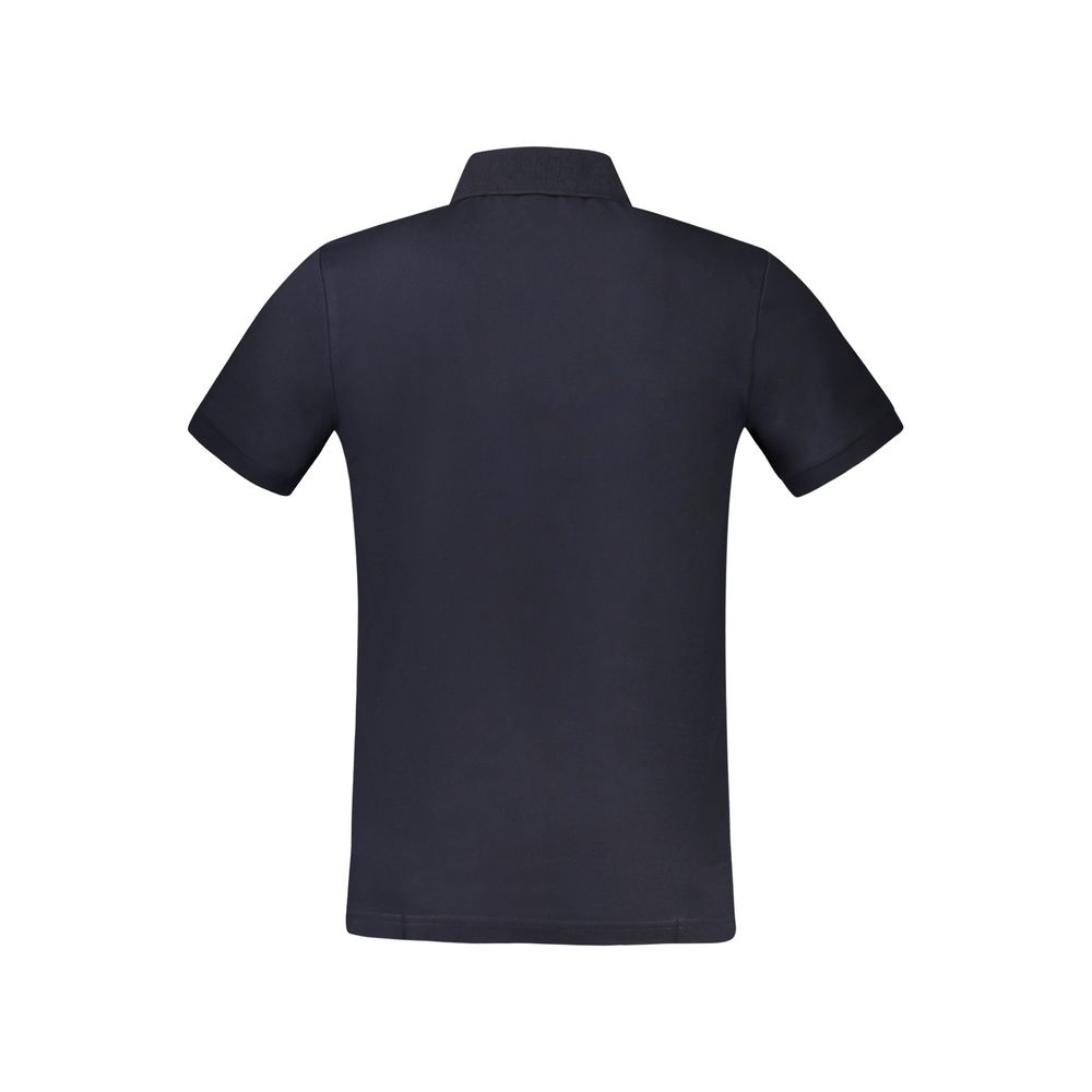 Polo Shirt by Hugo Boss for men in cotton blue presents a sleek silhouette, featuring a refined v-neck neckline and for a sleek finish.
