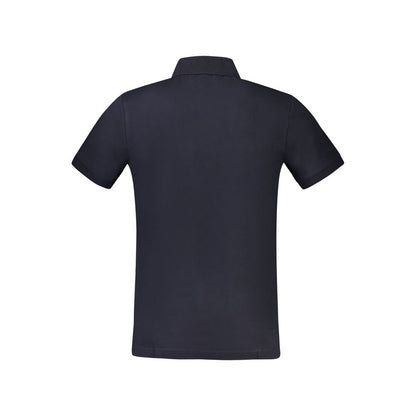Polo Shirt by Hugo Boss for men in cotton blue presents a sleek silhouette, featuring a refined v-neck neckline and for a sleek finish.
