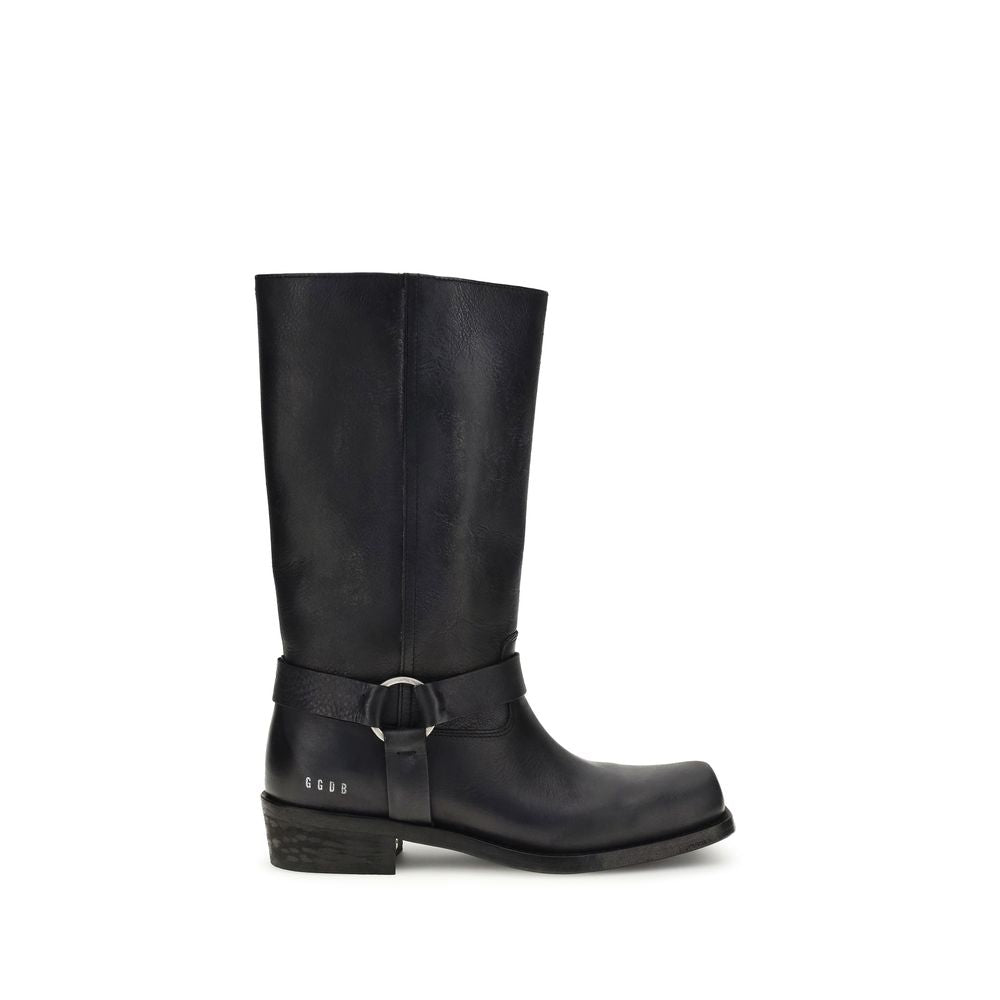 Ankle Biker Boots by Golden Goose for women in bos taurus calf leather black features an enchanting design from the Women's Bos Taurus Calf Leather Ankle Biker Boots collection, highlighting a enchanting and square toe style for a refined look.