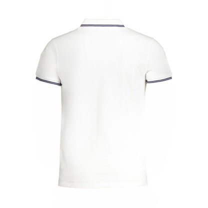 Polo Shirt by Cavalli Class for men in cotton white presents a sleek silhouette, featuring a refined and for a sleek finish.