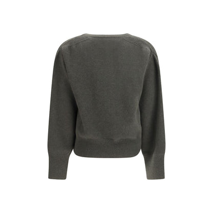 Sweater by SA SU PHI for women in cashmere bicolour showcases a discreet silhouette, finished with a discreet v-neck neckline and for a discreet look.
