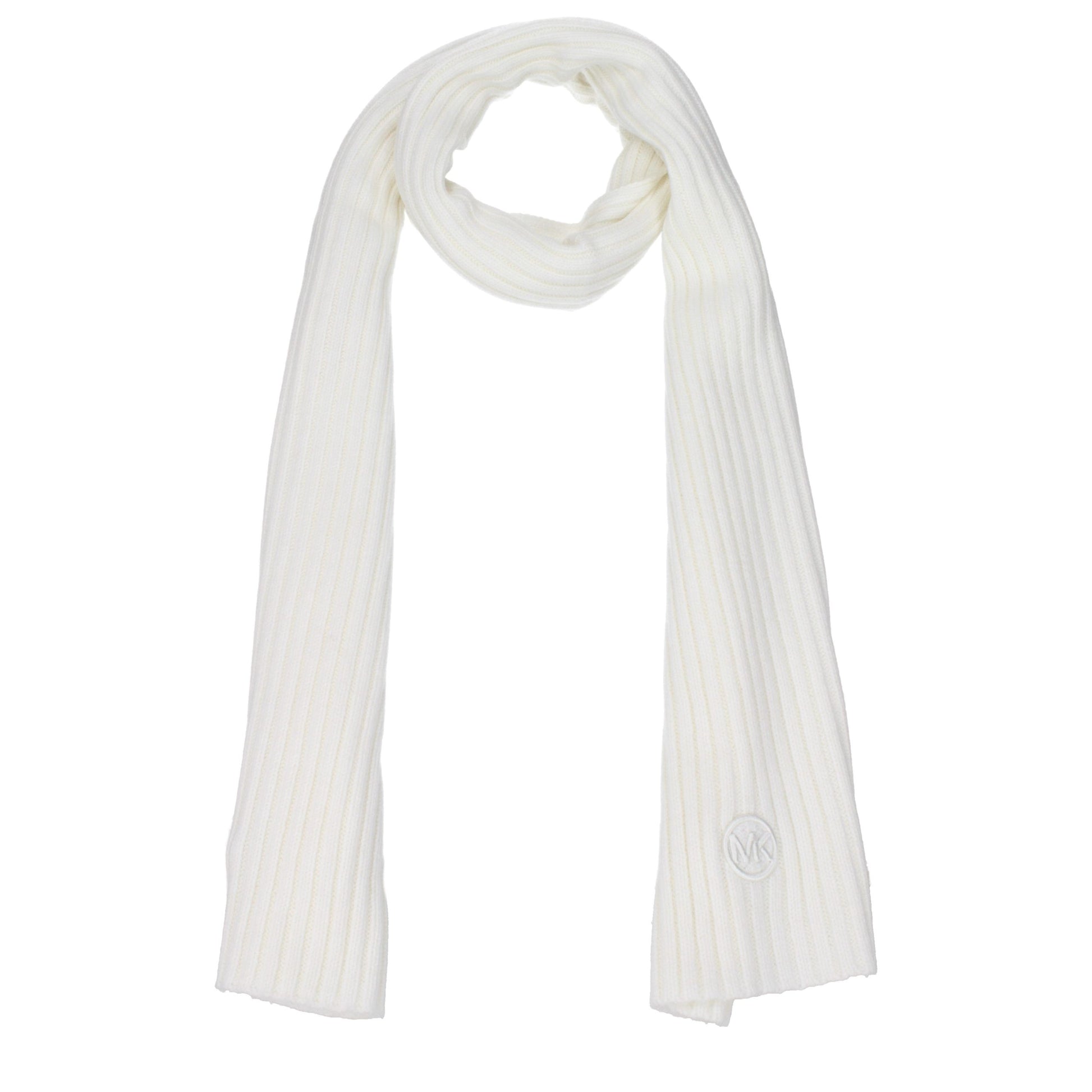 Scarf by Michael Kors for women in polyester white showcases a eye catching silhouette, artfully capturing the essence of the eye catching Polyester Scarf design for a sophisticated look.