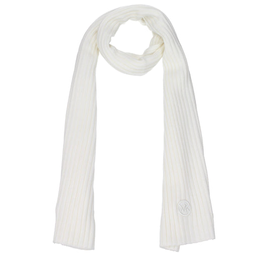 Scarf by Michael Kors for women in polyester white showcases a eye catching silhouette, artfully capturing the essence of the eye catching Polyester Scarf design for a sophisticated look.