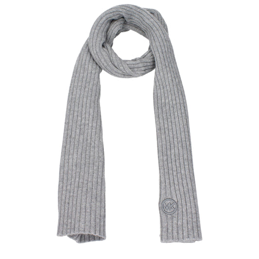 Scarf by Michael Kors for women in polyester gray showcases a on trend silhouette, artfully capturing the on trend essence of the Polyester Scarf design with a sophisticated finish.