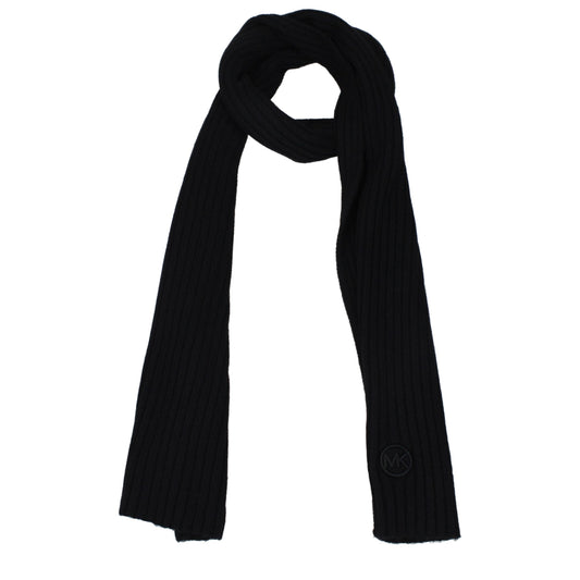 Scarf by Michael Kors for women in polyester black showcases a warm silhouette from the Polyester Scarf collection, offering a warm drape that exudes sophisticated luxury.