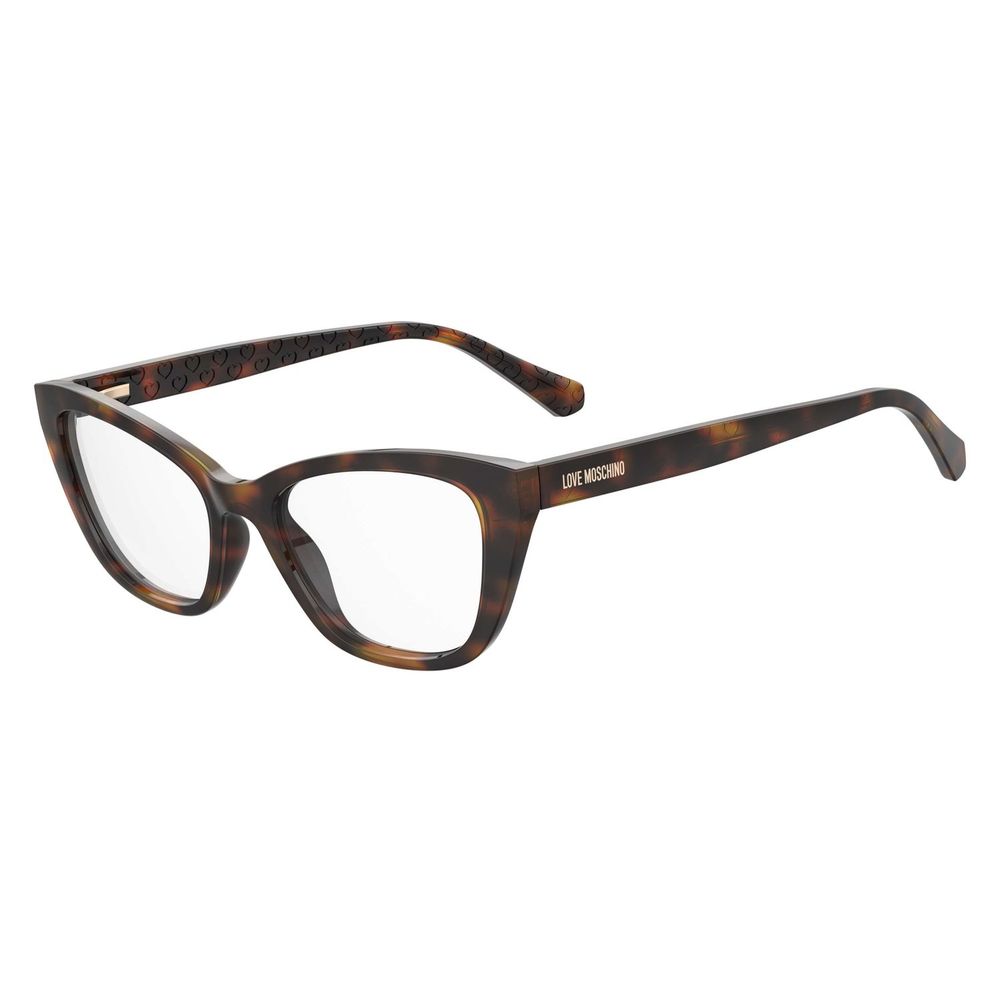 Love Moschino Women's Full-Rim Cat-Eye Cellulose Propionate Eyeglasses Frames - Brown