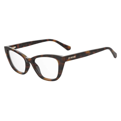 Love Moschino Women's Full-Rim Cat-Eye Cellulose Propionate Eyeglasses Frames - Brown