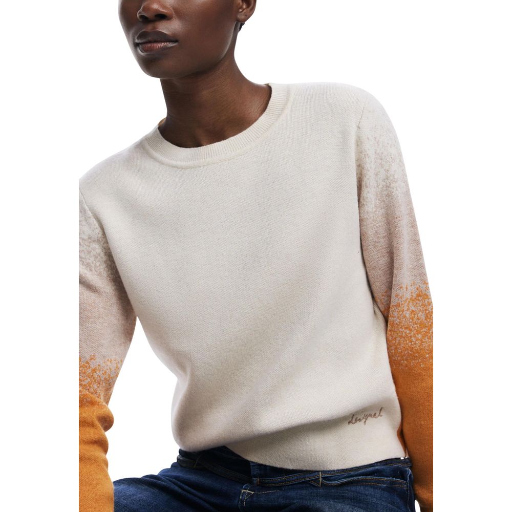 Sweatshirt by Desigual for women in polyamide polester viscose & wool gradient & beige features an provocated silhouette, detailed with a provocated and a refined for a sophisticated aesthetic.