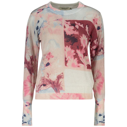 Sweatshirt by Desigual for women in polyamide viscose pink presents a smart casual silhouette, featuring a smart casual and for a sophisticated look.