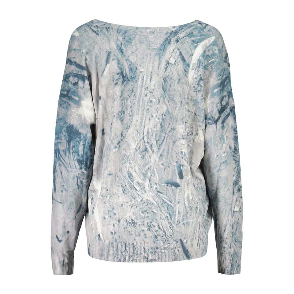 Sweatshirt by Desigual for women in polyamide viscose azzurro features an exquisite silhouette, showcasing and details for a exquisite look.