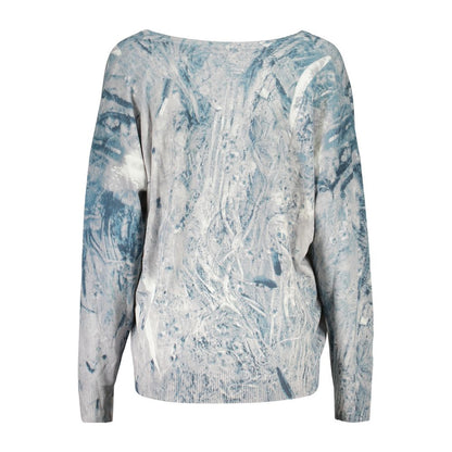 Sweatshirt by Desigual for women in polyamide viscose azzurro features an exquisite silhouette, showcasing and details for a exquisite look.