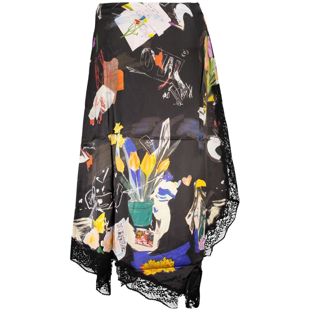 Skirt by Desigual for women in polyamide black features an tailored silhouette, artfully capturing the essence of Women's Polyamide Skirt in a sophisticated .