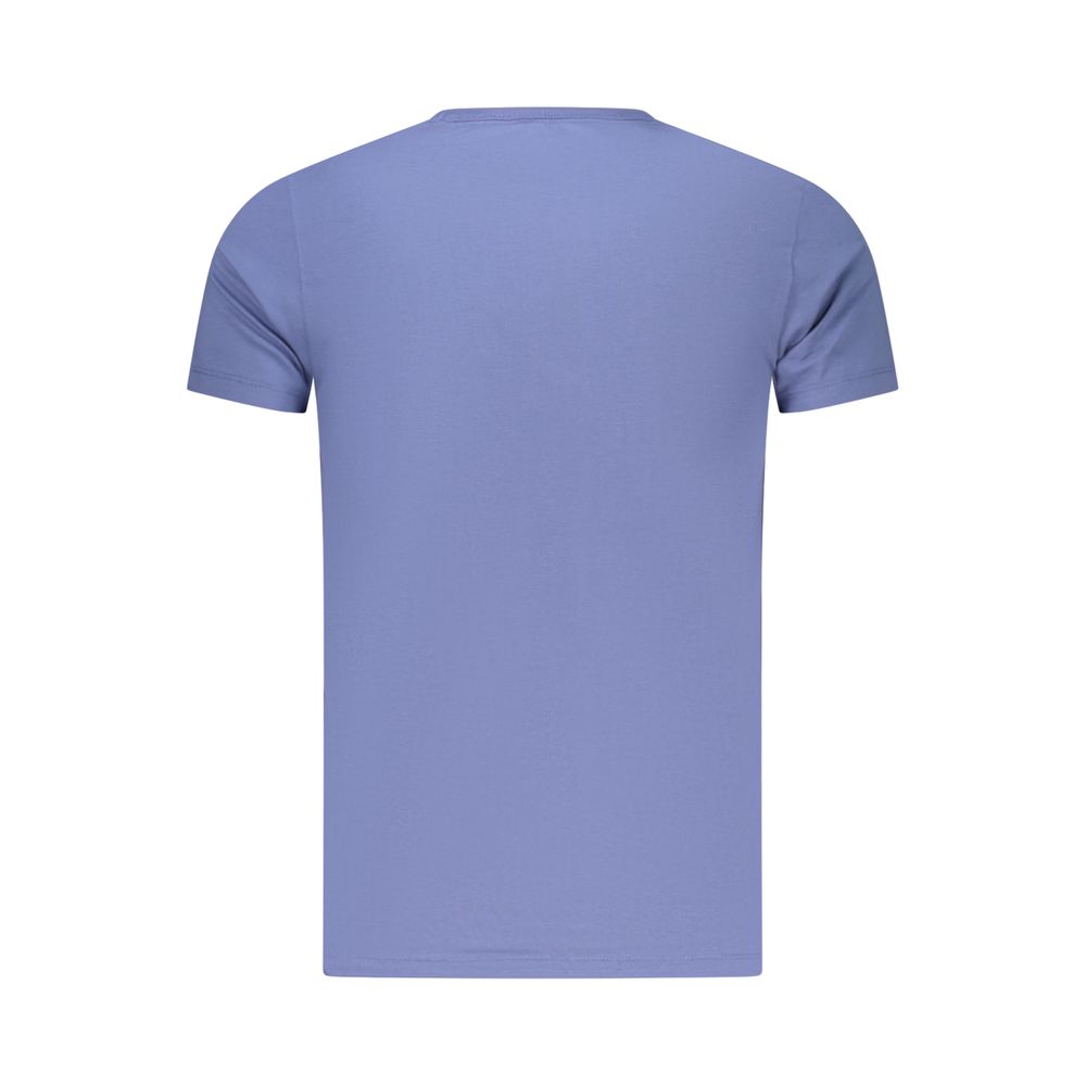 T-Shirt by Pepe Jeans for men in stretch cotton blue showcases a chic silhouette, artfully detailed with a chic and for a chic finish.