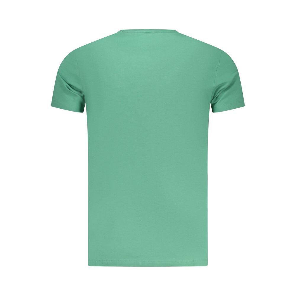 T-Shirt by Pepe Jeans for men in cotton green & print showcases a unassuming silhouette, artfully detailed with a refined and unassuming for a sophisticated, contemporary look.