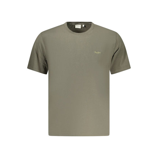 T-Shirt by Pepe Jeans for men in cotton green features an on trend silhouette, perfectly showcasing a on trend and crew neckline for an elevated aesthetic.