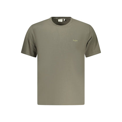 T-Shirt by Pepe Jeans for men in cotton green showcases a dramatic silhouette, elegantly detailed with a dramatic crew neckline and for a truly dramatic finish.