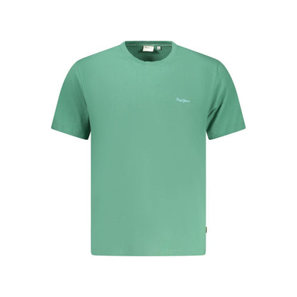 T-Shirt by Pepe Jeans for men in cotton green features an edgy silhouette, meticulously detailed with a sophisticated and crew neckline for a truly edgy finish.