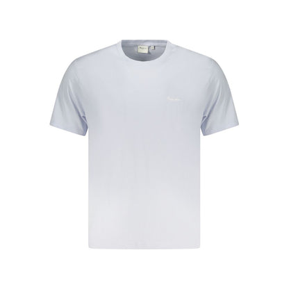 T-Shirt by Pepe Jeans for men in cotton blue features a plush silhouette, showcasing a sophisticated crew neckline and for a truly plush finish.